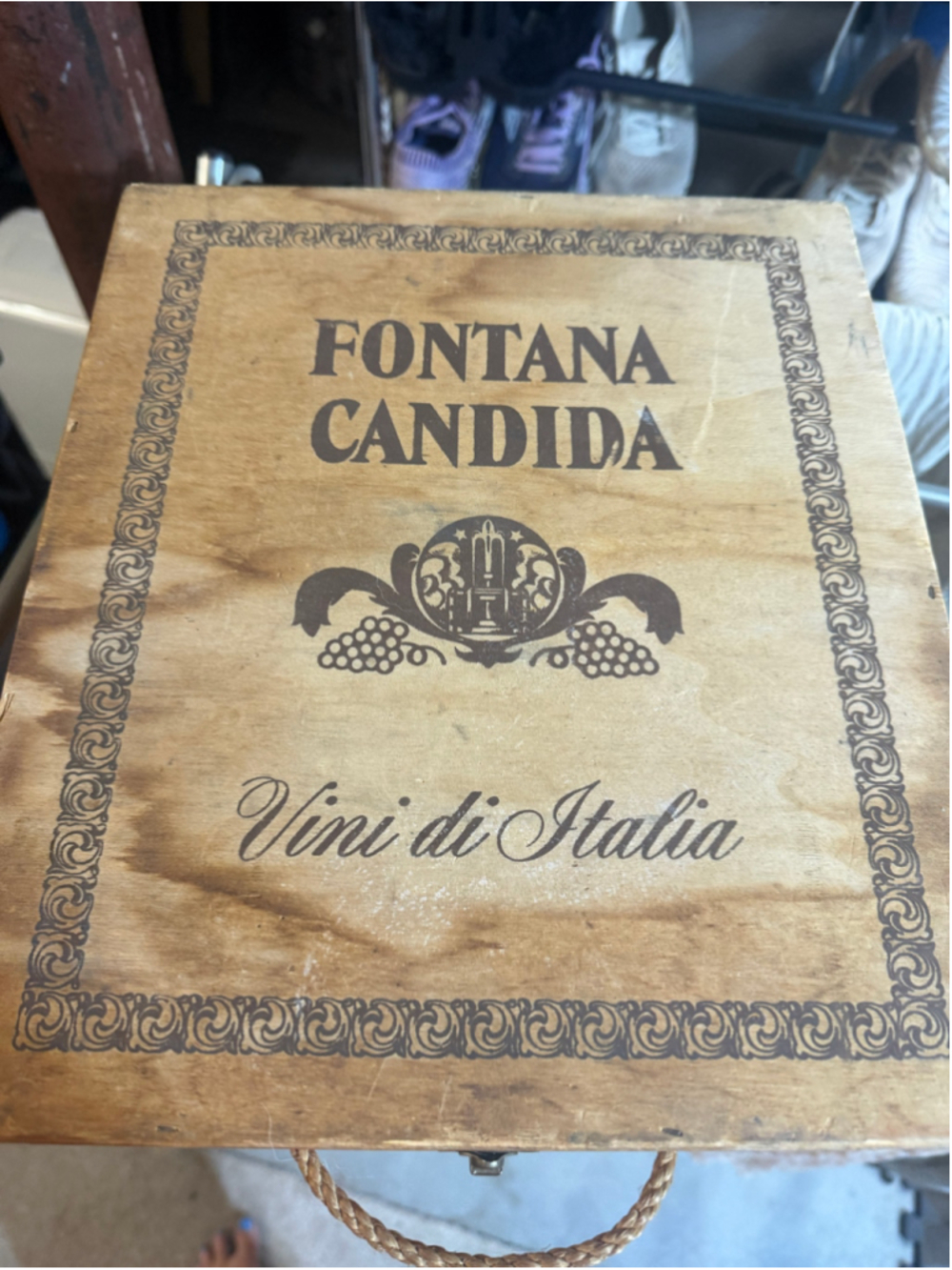 Fontana Candida Wooden Storage Box Vini di Italia Beige Brown One Size